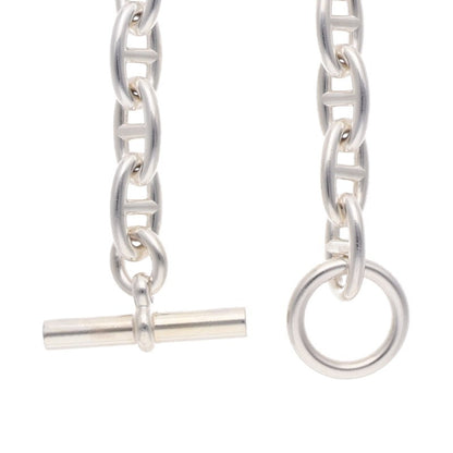 HERMES 925 Silver Chaine d'Ancre Choker Necklace Size GM