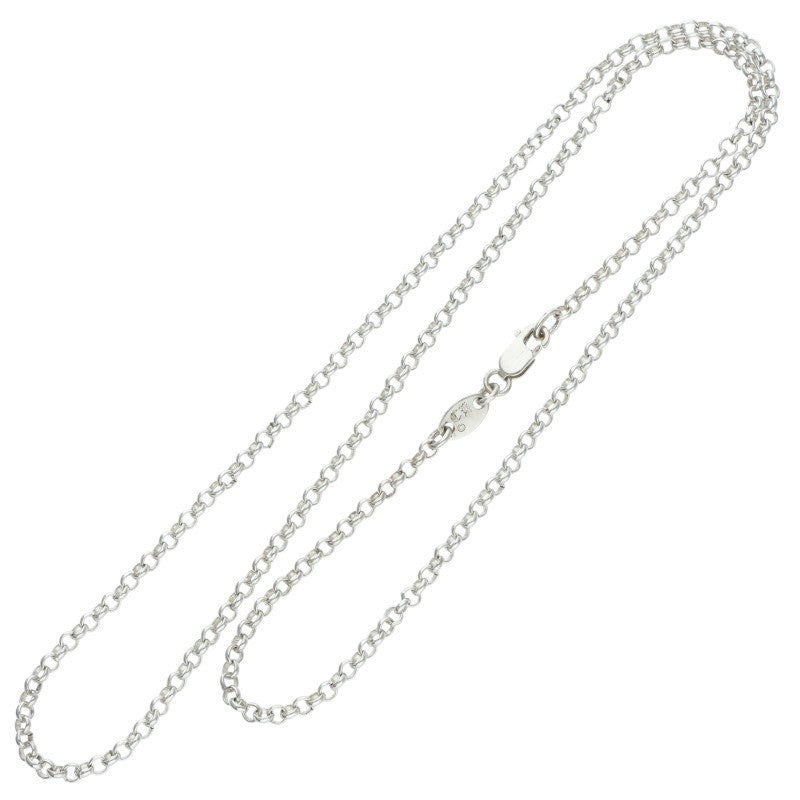 Chrome Hearts Roll Chain Necklace Silver Size 18INCH