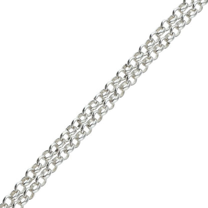 Chrome Hearts Roll Chain Necklace Silver Size 18INCH