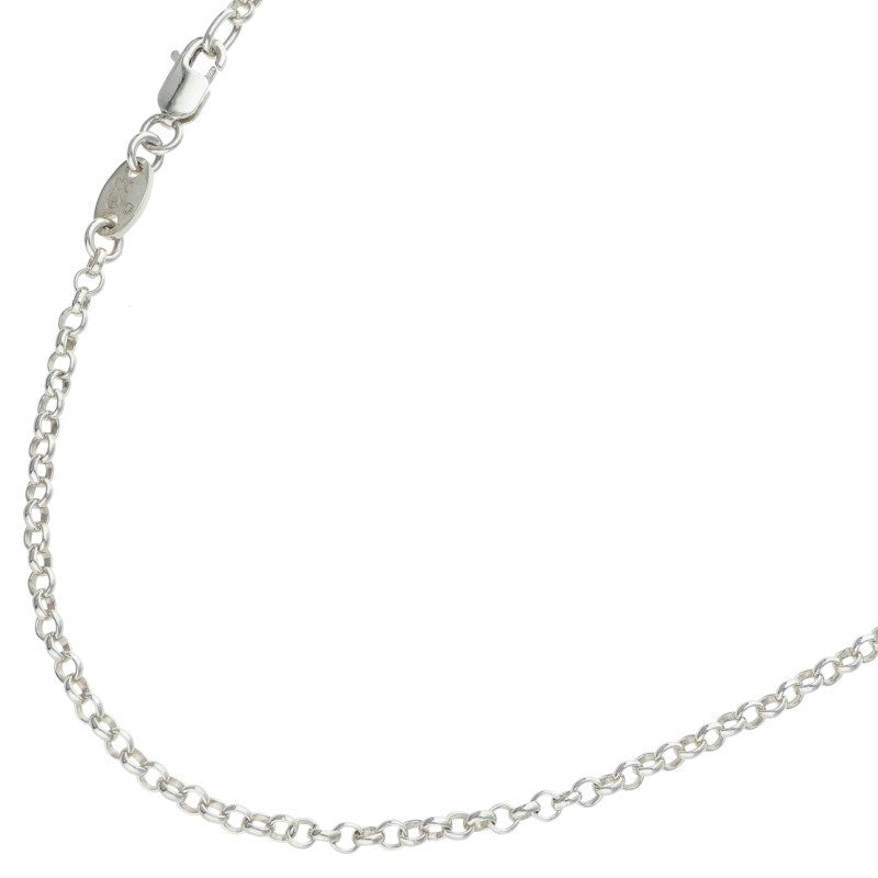 Chrome Hearts 925 Silver Roll Chain Necklace Size 18INCH