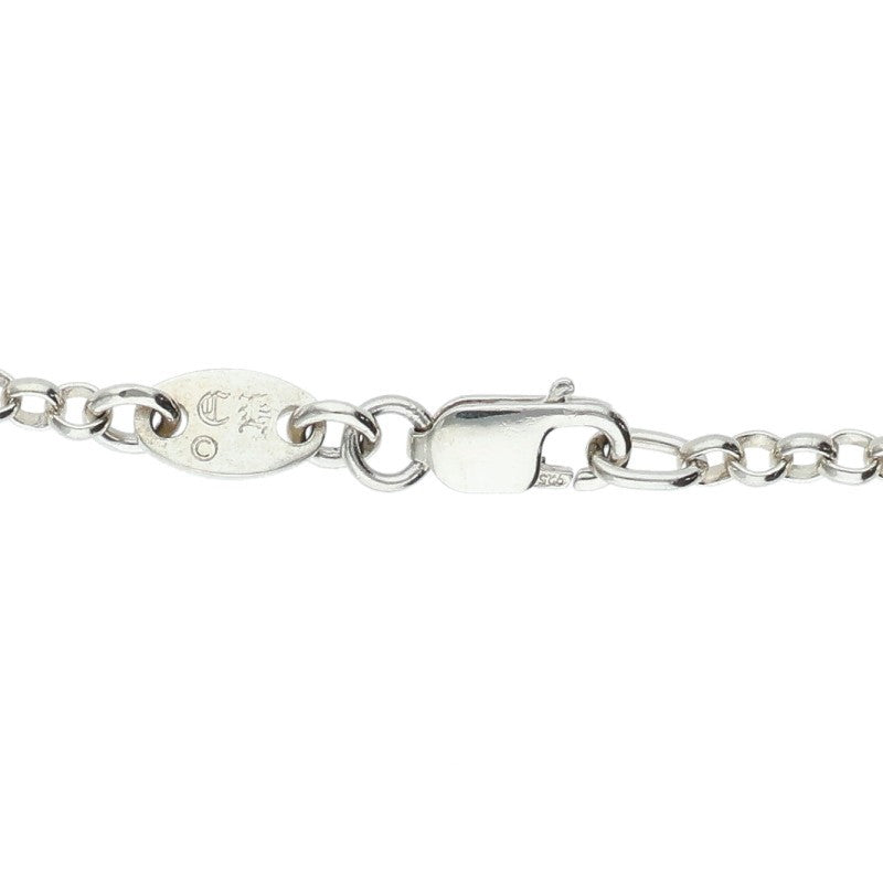 Chrome Hearts 925 Silver Roll Chain Necklace Size 18INCH