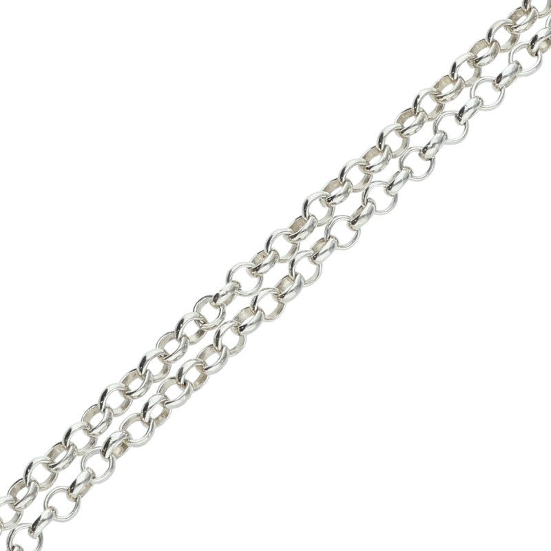 Chrome Hearts 925 Silver Roll Chain Necklace Size 18INCH