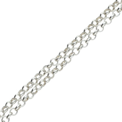 Chrome Hearts 925 Silver Roll Chain Necklace Size 18INCH