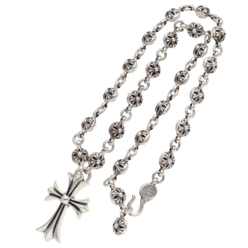 Chrome Hearts Small CH Cross Ball Chain Necklace Size 20 Inch