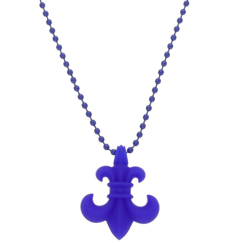 Chrome Hearts Rubber BS Fleur Necklace Blue