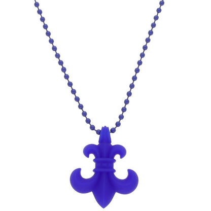 Chrome Hearts Rubber BS Fleur Necklace Blue