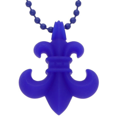 Chrome Hearts Rubber BS Fleur Necklace Blue