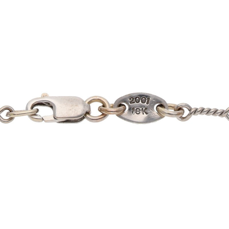 Chrome Hearts 18KWG T18 Twist Chain Necklace Size 18 Inch