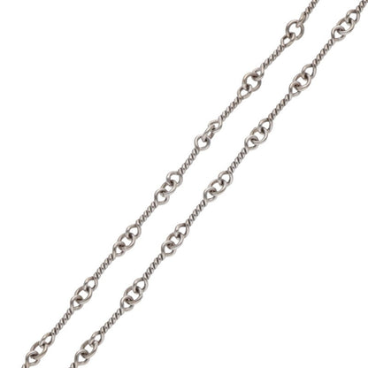 Chrome Hearts 18KWG T18 Twist Chain Necklace Size 18 Inch