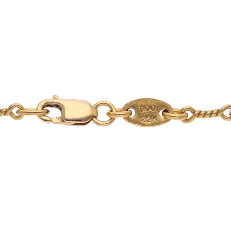 Chrome Hearts 22K Gold Twist Chain Necklace Size 18INCH