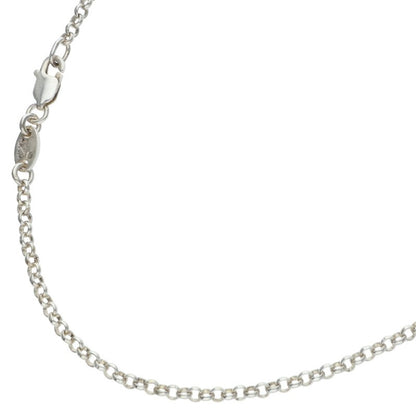 Chrome Hearts 925 Silver Roll Chain Necklace Size 18INCH