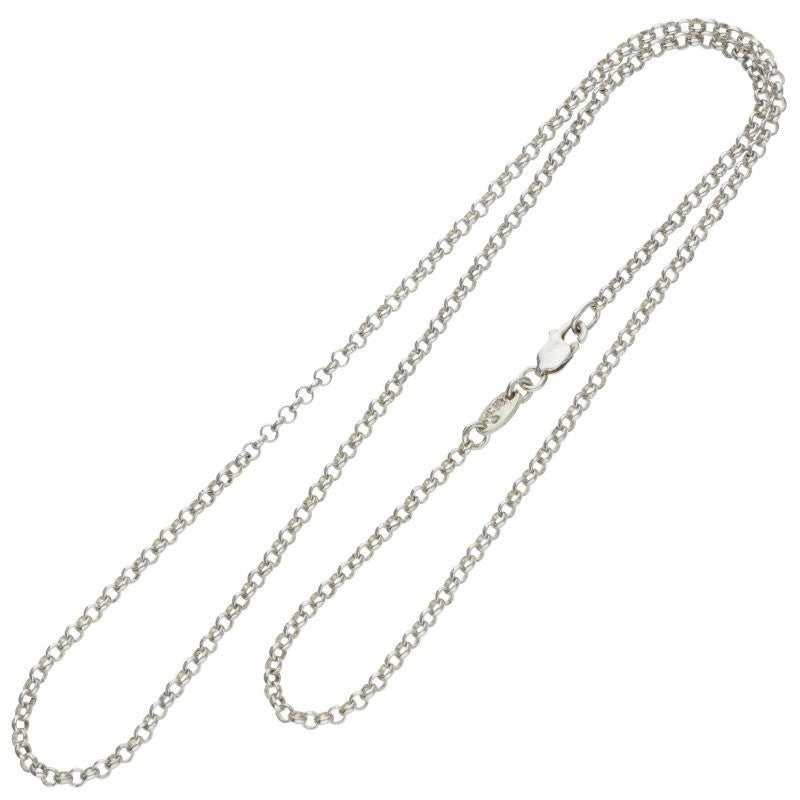 Chrome Hearts 925 Silver Roll Chain Necklace Size 18INCH