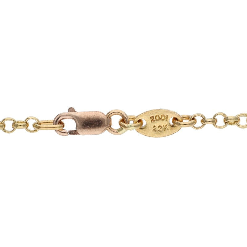 Chrome Hearts 22K Yellow Gold Chain Necklace Size 20INCH