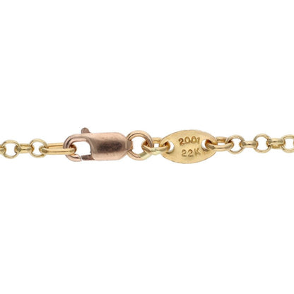 Chrome Hearts 22K Yellow Gold Chain Necklace Size 20INCH