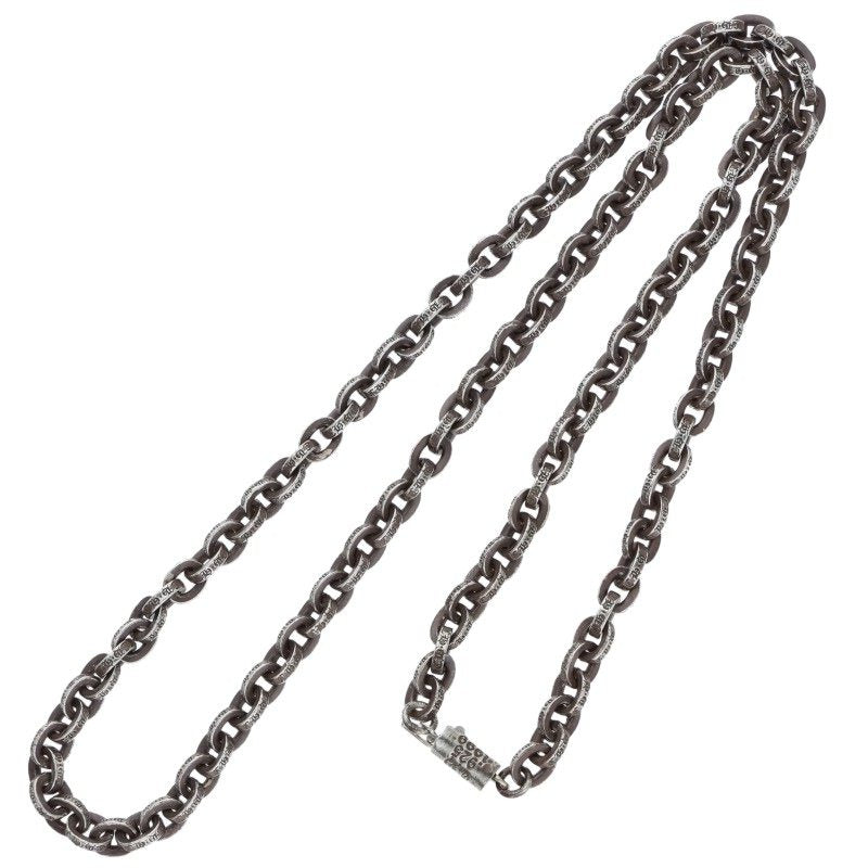 Chrome Hearts 925 Silver Paper Chain Necklace Size 20INCH