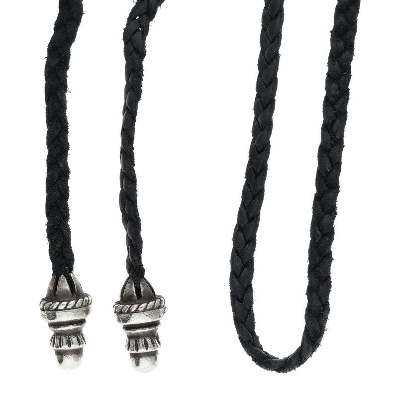 Chrome Hearts Bolo Tip Leather Braid Necklace Size ONE SIZE