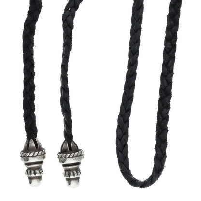 Chrome Hearts Bolo Tip Leather Braid Necklace Size ONE SIZE