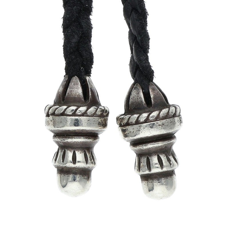 Chrome Hearts Bolo Tip Leather Braid Necklace Size ONE SIZE