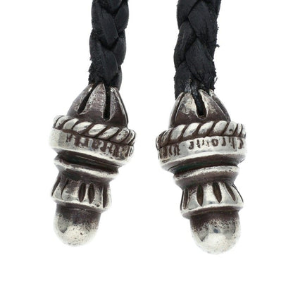 Chrome Hearts Bolo Tip Leather Braid Necklace Size ONE Multi