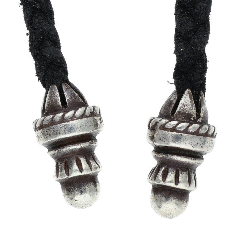 Chrome Hearts Bolo Tip Leather Braid Necklace Size ONE Multi