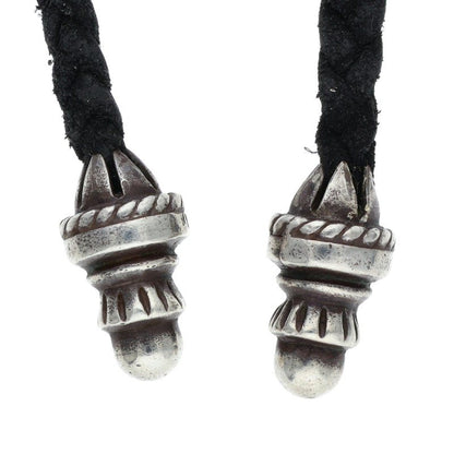Chrome Hearts Bolo Tip Leather Braid Necklace Size ONE Multi