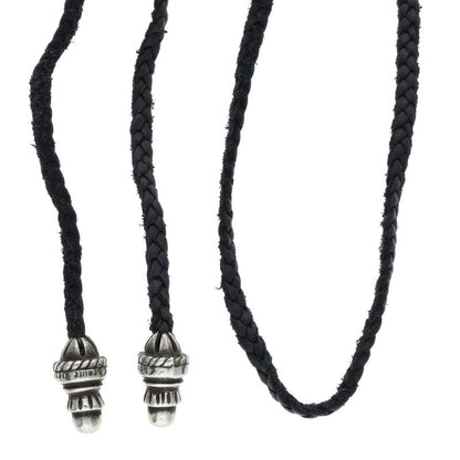 Chrome Hearts Bolo Tip Leather Braid Necklace Size ONE SIZE