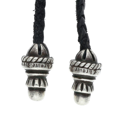 Chrome Hearts Bolo Tip Leather Braid Necklace Size ONE SIZE