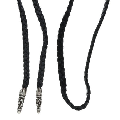 Chrome Hearts Scroll Leather Silver Necklace Size ONE SIZE