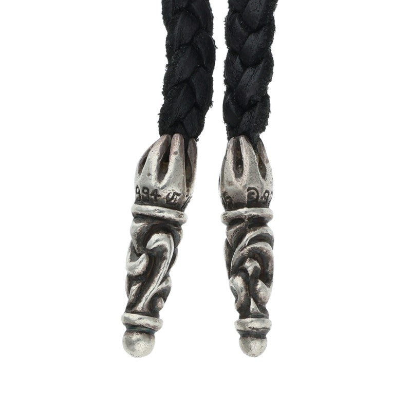 Chrome Hearts Scroll Leather Silver Necklace Size ONE SIZE