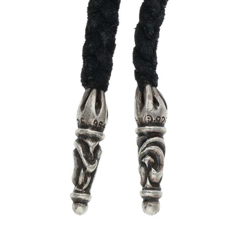 Chrome Hearts Scroll Leather Silver Necklace Size ONE SIZE