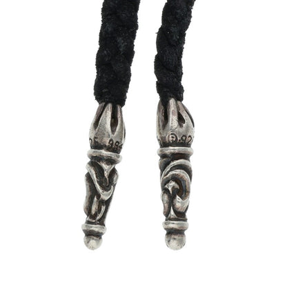 Chrome Hearts Scroll Leather Silver Necklace Size ONE SIZE