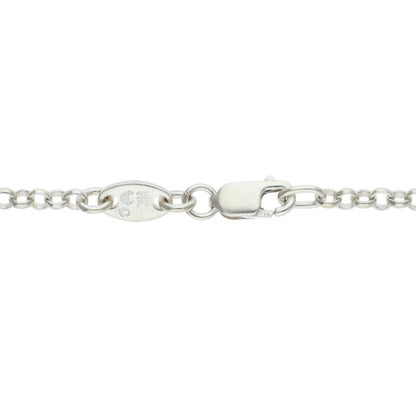 Chrome Hearts Roll Chain Necklace Silver Size 20INCH