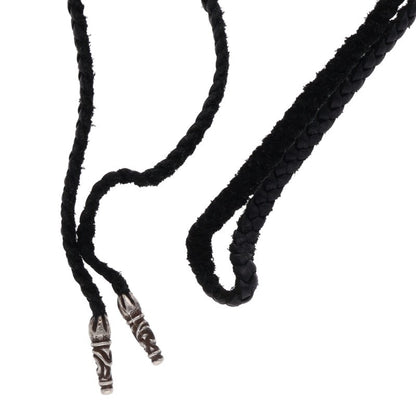 Chrome Hearts Scroll Leather Silver Necklace Size ONE Multi