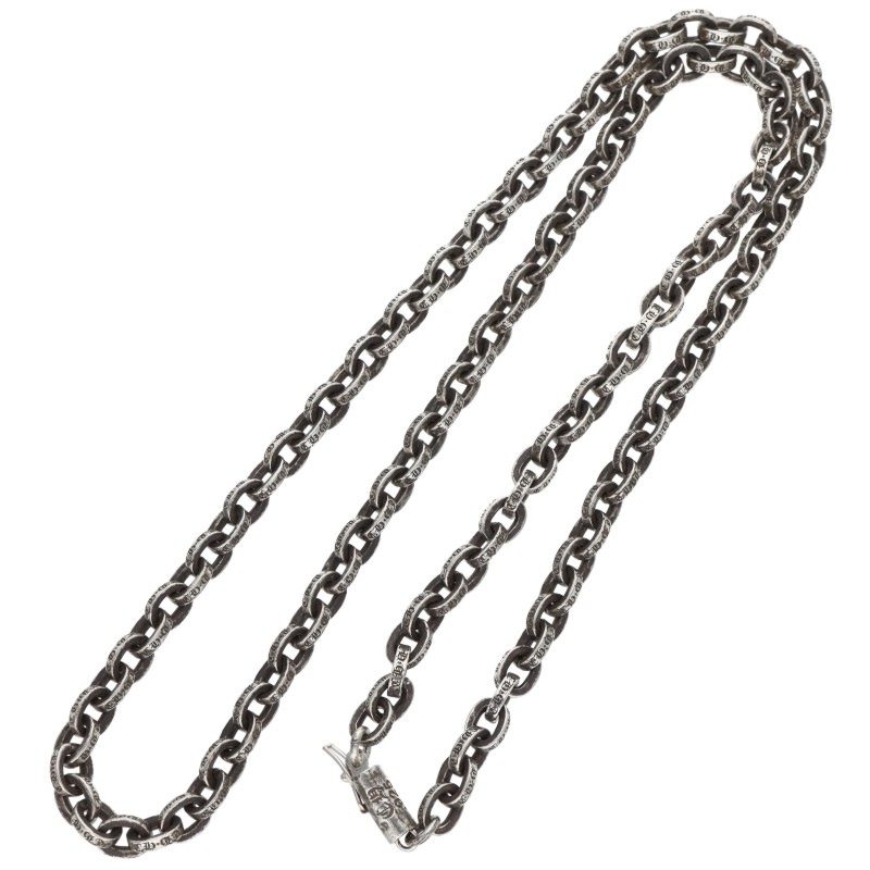 Chrome Hearts Paper Chain Necklace 925 Silver Size 20INCH