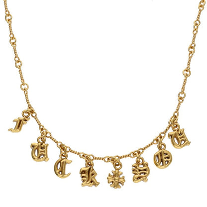Chrome Hearts 22K T18 Twist Charm Necklace Size 18 Inch