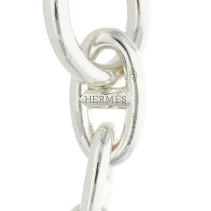 HERMES Chaine d'Ancre Silver Choker Necklace 925 Size GM