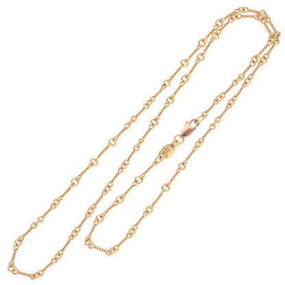 Chrome Hearts 22K Gold Twist Chain Necklace Size 18INCH