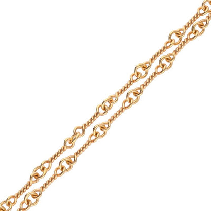 Chrome Hearts 22K Gold Twist Chain Necklace Size 18INCH
