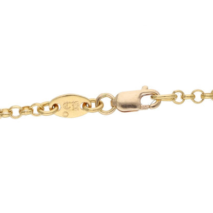 Chrome Hearts 22K Gold Roll Chain Necklace Size 20INCH