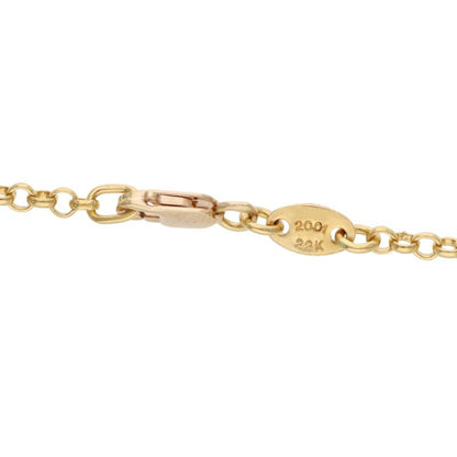 Chrome Hearts 22K Gold Roll Chain Necklace Size 20INCH