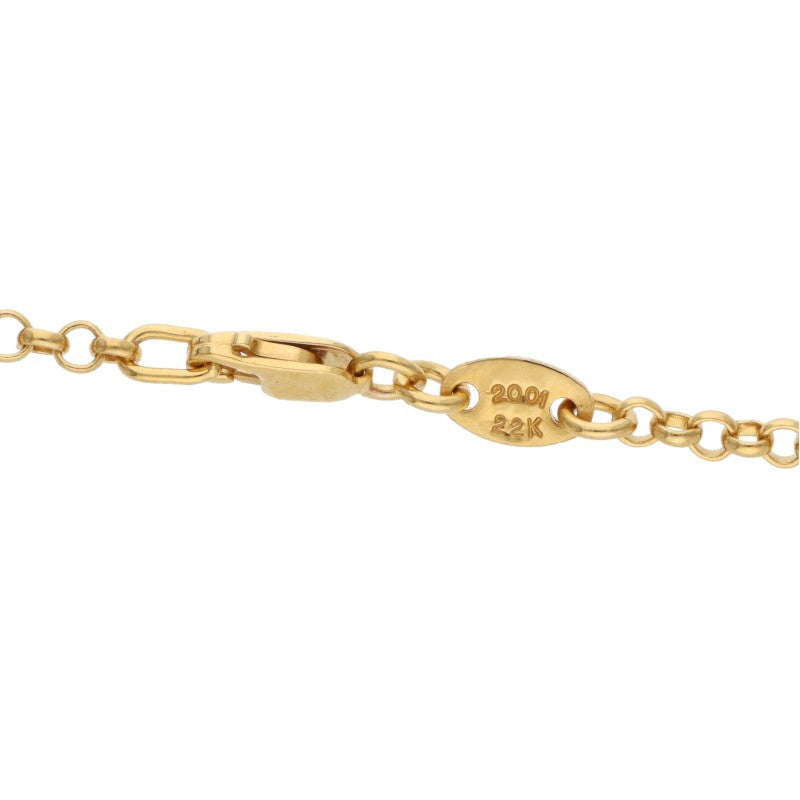 Chrome Hearts 22K Gold Roll Chain Yellow Size 20INCH