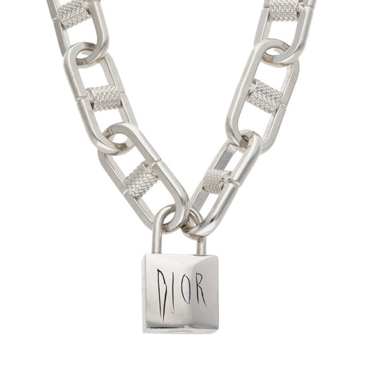 DIOR Raymond Pettibon Cadena Silver Necklace Size ONE SIZE