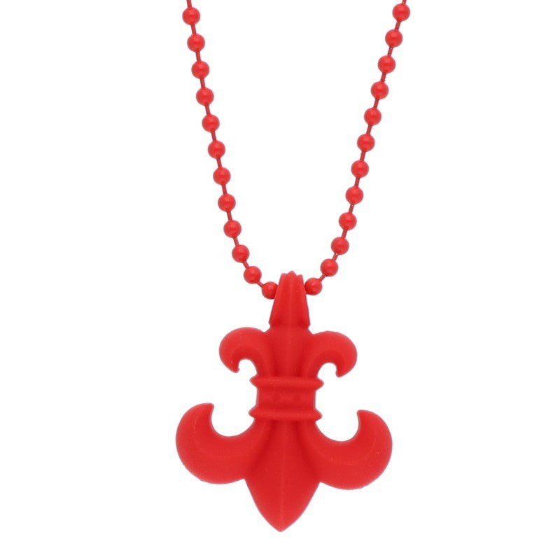 Chrome Hearts Red Rubber BS Fleur Necklace Size ONE SIZE
