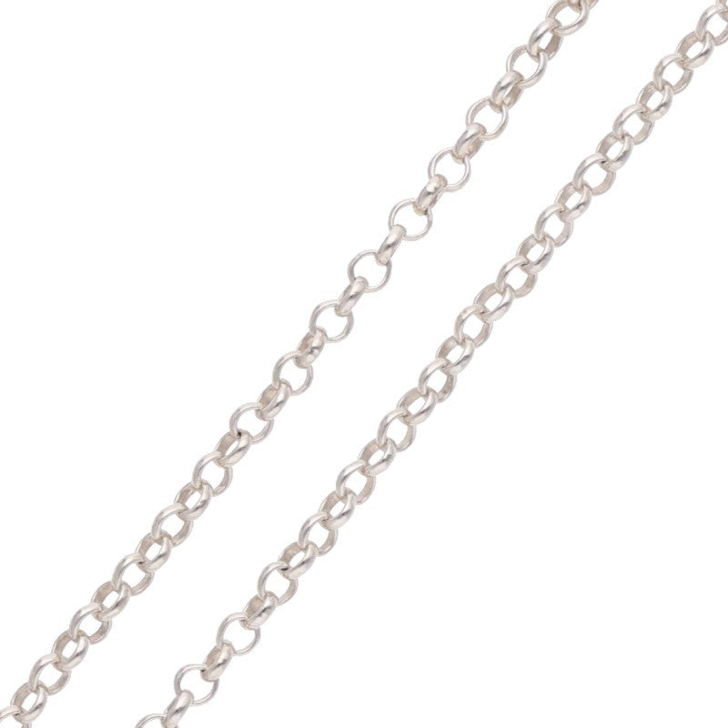 Chrome Hearts 925 Roll Chain Silver Necklace Size 18INCH