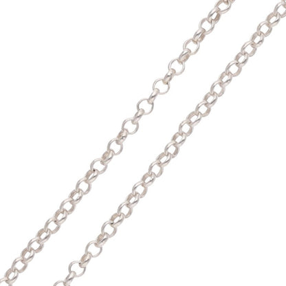 Chrome Hearts 925 Roll Chain Silver Necklace Size 18INCH