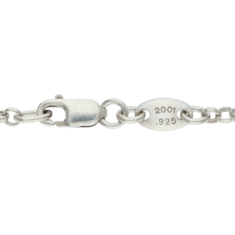 Chrome Hearts Roll Chain Necklace 925 Silver Size 18INCH