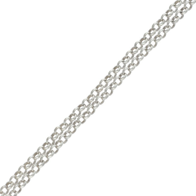 Chrome Hearts Roll Chain Necklace 925 Silver Size 18INCH