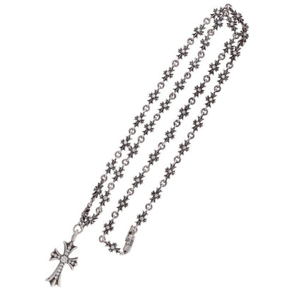 Chrome Hearts 925 Tiny E Fat Diamond Necklace Size 24 Inch