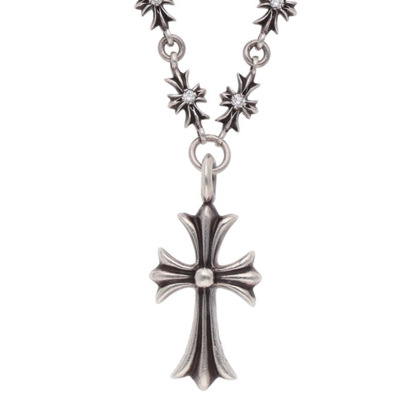 Chrome Hearts 925 Tiny E Fat Diamond Necklace Size 24 Inch