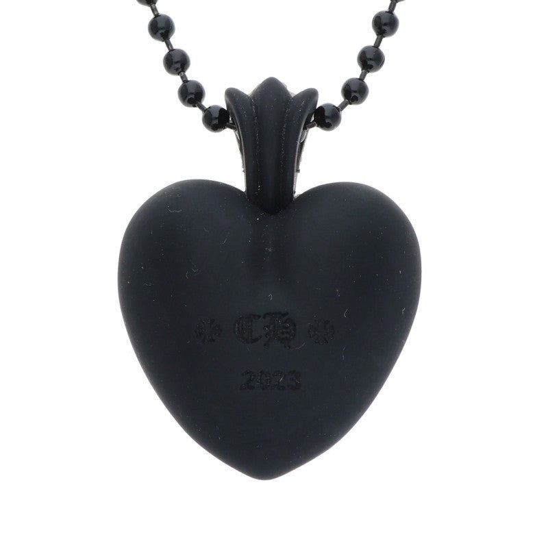 Chrome Hearts Rubber Heart Necklace Black Size ONE SIZE